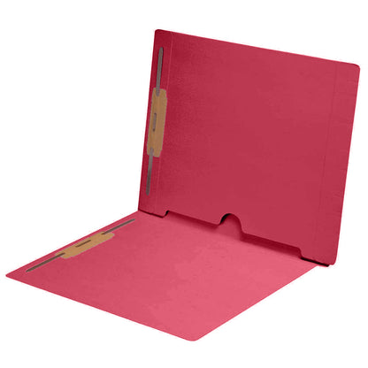11 pt Color Folders, Letter Size End Tab Folder with Full Pocket on Inside Back Open Towards Spine, Fasteners Pos #1 & #3 (Box of 50)