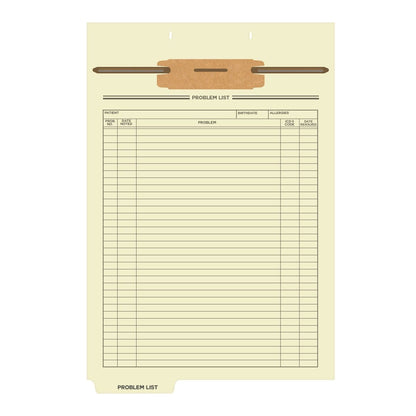 Preprinted Fileback Divider Sheets, Problem List (Box of 100)