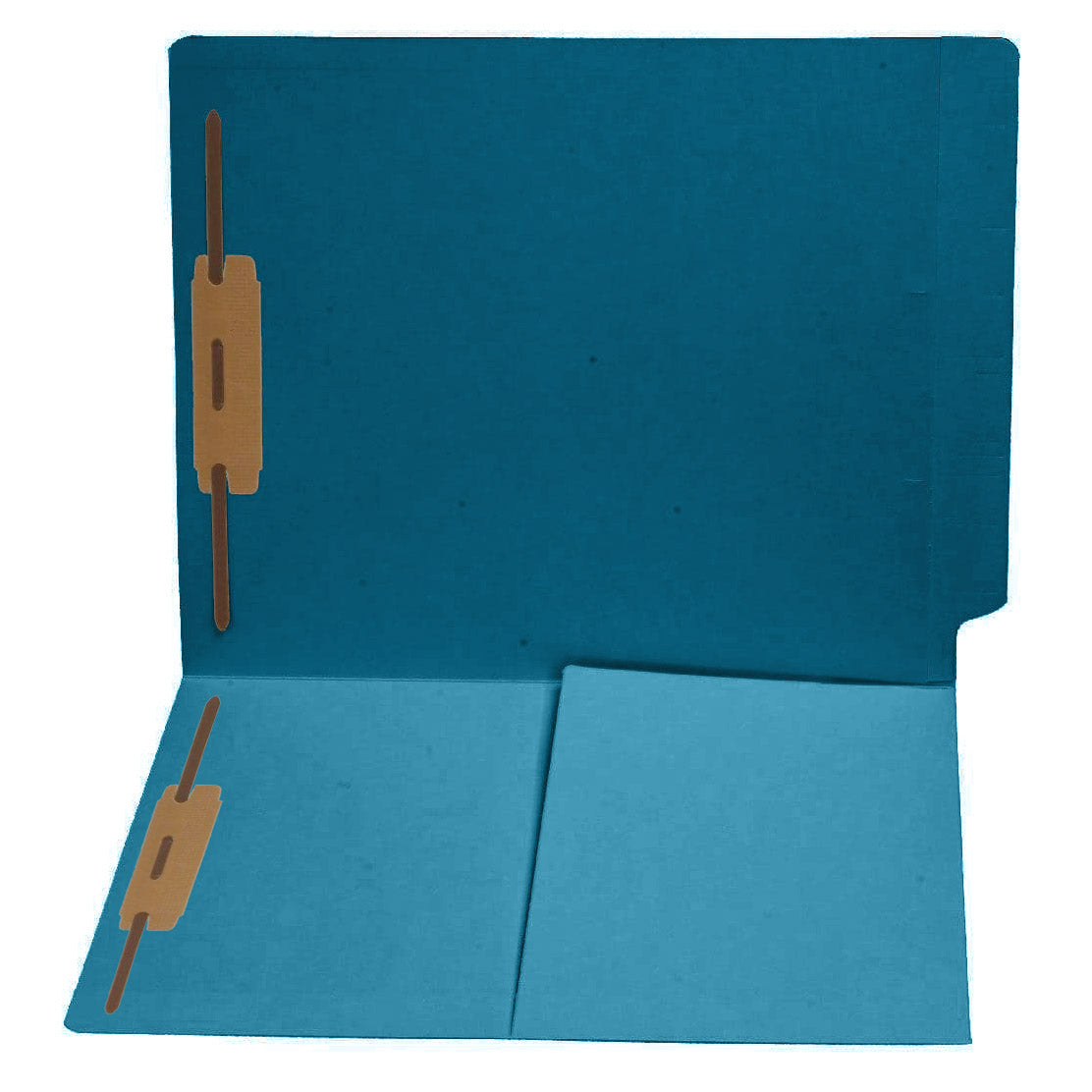 11 pt Color Folders, Full Cut End Tab, Letter Size, 1/2 Pocket Inside Front, Fastener Pos #1 & #3 (Box of 50)