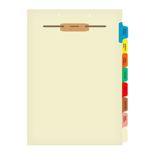Medical Fileback Divider Sets, Side Tabs - Top Fastener (20 Sets of 8 Tabs)