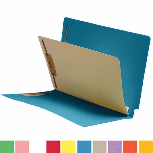 11 Pt. Color Folders, Full Cut End Tab, Letter Size, 1 Divider (Box of 40)