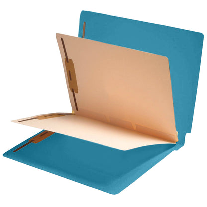 14 Pt. Color Classification Folders, Full Cut End Tab, Letter Size, 2 Dividers (Box of 25)
