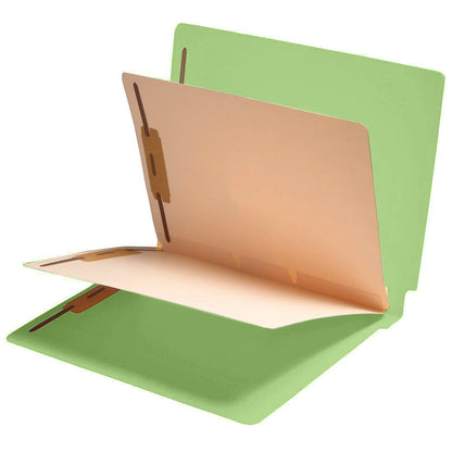 14 Pt. Color Classification Folders, Full Cut End Tab, Letter Size, 2 Dividers (Box of 25)