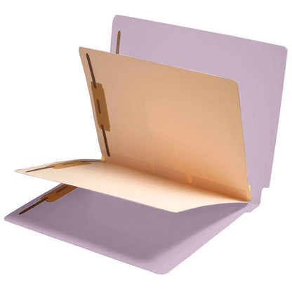 14 Pt. Color Classification Folders, Full Cut End Tab, Letter Size, 2 Dividers (Box of 25)