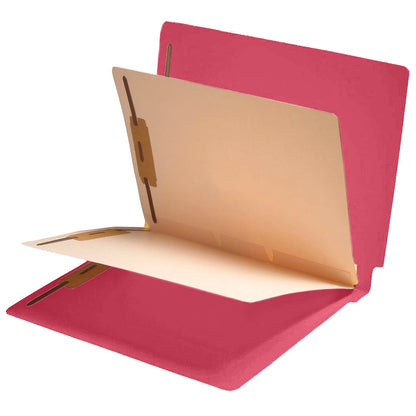 14 Pt. Color Classification Folders, Full Cut End Tab, Letter Size, 2 Dividers (Box of 25)