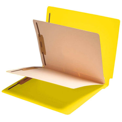 14 Pt. Color Classification Folders, Full Cut End Tab, Letter Size, 2 Dividers (Box of 25)