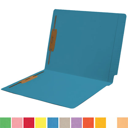 11 pt Color Folders, Full Cut 2-Ply End Tab, Letter Size, Fastener Pos #1 & #3 (Box of 50)