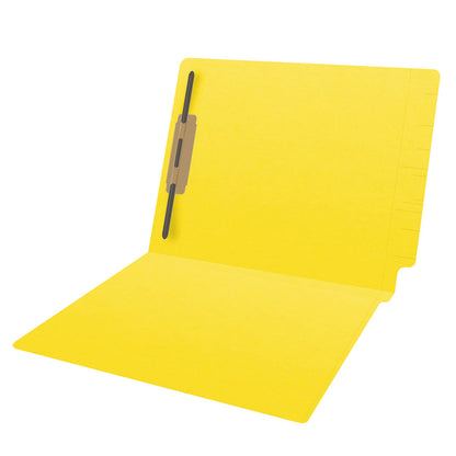 14 pt Color Folders, Full Cut 2-Ply End Tab, Letter Size, Fastener Pos #1 (Box of 50)