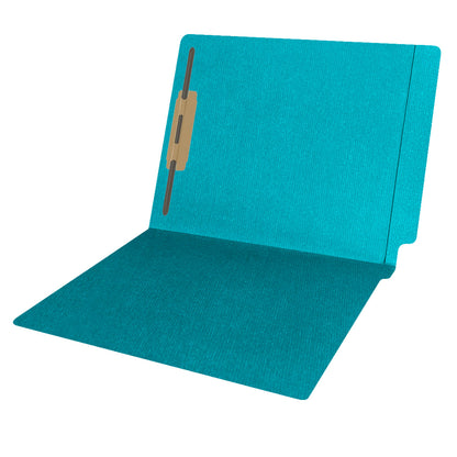 14 pt Color Folders, Full Cut 2-Ply End Tab, Letter Size, Fastener Pos #1 (Box of 50)