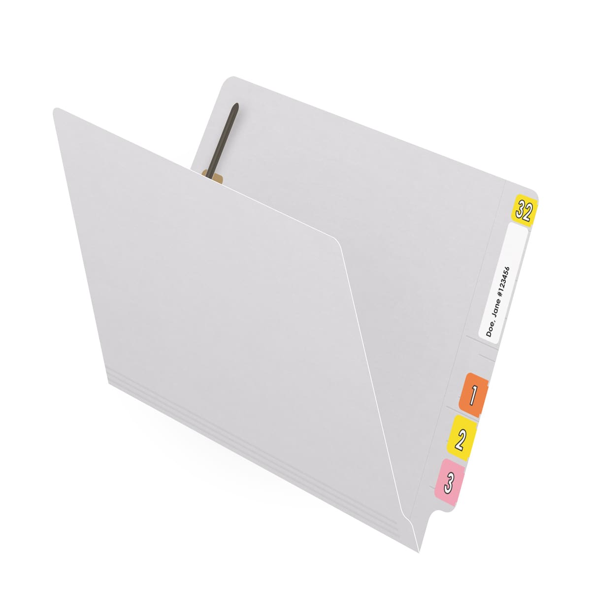 14 pt Color Folders, Full Cut 2-Ply End Tab, Letter Size, Fastener Pos #1 & #3 (Box of 50)