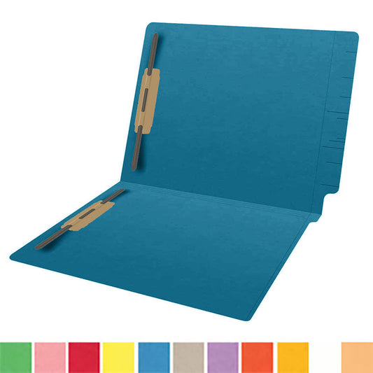 14 pt Color Folders, Full Cut 2-Ply End Tab, Letter Size, Fastener Pos #1 & #3 (Box of 50)