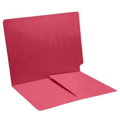 11 pt Color Folders, Full Cut End Tab, Letter Size, 1/2 Pocket Inside Front (Box of 50)