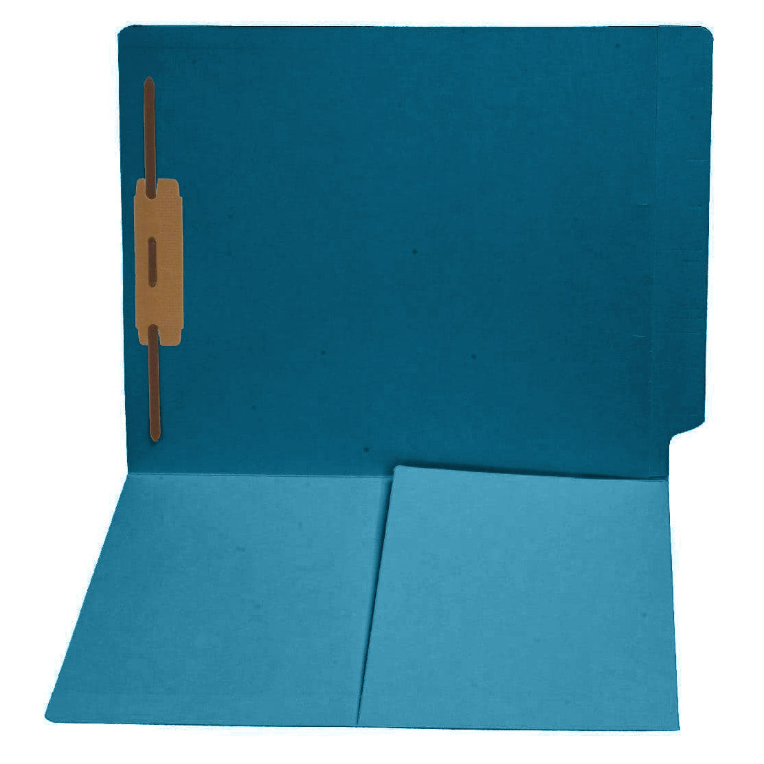 14 pt Color Folders, Full Cut End Tab, Letter Size, 1/2 Pocket Inside Front, Fastener Pos #1 (Box of 50)