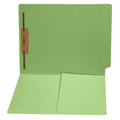 14 pt Color Folders, Full Cut End Tab, Letter Size, 1/2 Pocket Inside Front, Fastener Pos #1 (Box of 50)