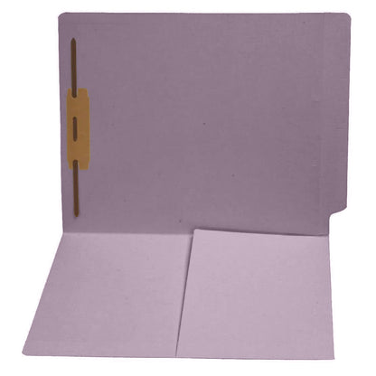 14 pt Color Folders, Full Cut End Tab, Letter Size, 1/2 Pocket Inside Front, Fastener Pos #1 (Box of 50)