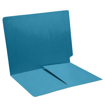 14 pt Color Folders, Full Cut End Tab, Letter Size, 1/2 Pocket Inside Front (Box of 50)
