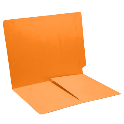 14 pt Color Folders, Full Cut End Tab, Letter Size, 1/2 Pocket Inside Front (Box of 50)