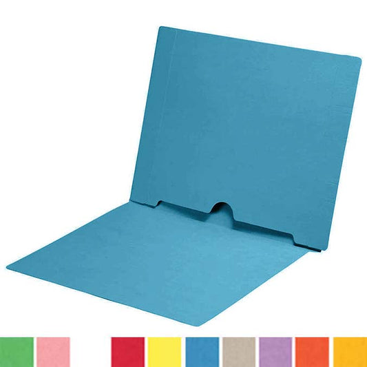 11 pt Color Folders, Letter Size End Tab Folder with Full Pocket on Inside Back Open Towards Spine (Box of 50)