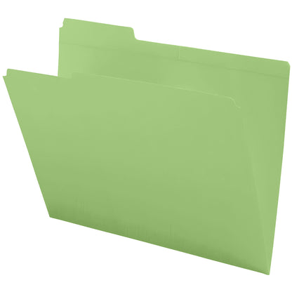 11 PT Colored Folders, 1/3 Cut Assorted Reinforced Top Tab, Letter Size (Box of 100)