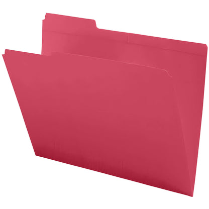11 PT Colored Folders, 1/3 Cut Assorted Reinforced Top Tab, Letter Size (Box of 100)