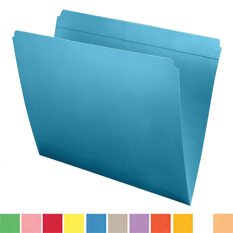 11 PT Colored Folders, Full Reinforced Top Tab, Letter Size (Box of 100)