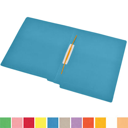 11 pt Colored Folders, Full Cut 2-Ply End Tab, Letter Size, Docuclip Fastener Pos #5 (Box of 50)