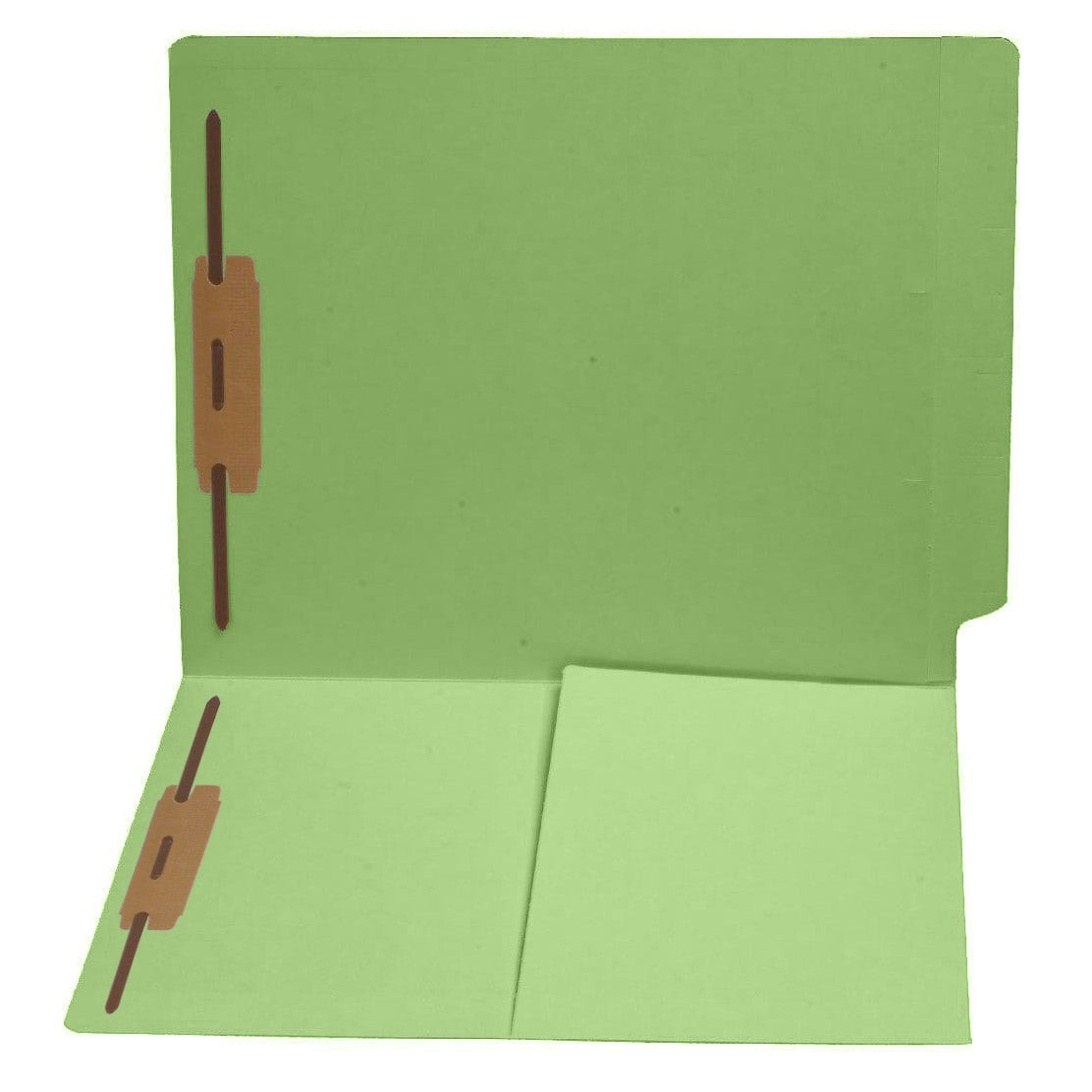 14 pt Color Folders, Full Cut End Tab, Letter Size, 1/2 Pocket Inside Front, Fastener Pos #1 & #3 (Box of 50)