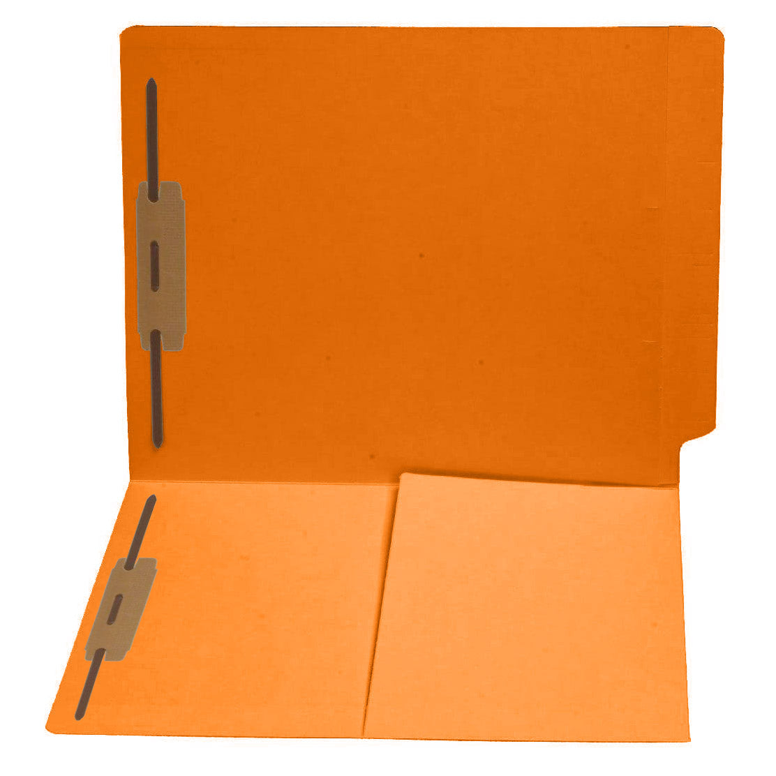 14 pt Color Folders, Full Cut End Tab, Letter Size, 1/2 Pocket Inside Front, Fastener Pos #1 & #3 (Box of 50)