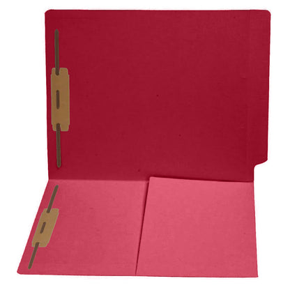 14 pt Color Folders, Full Cut End Tab, Letter Size, 1/2 Pocket Inside Front, Fastener Pos #1 & #3 (Box of 50)