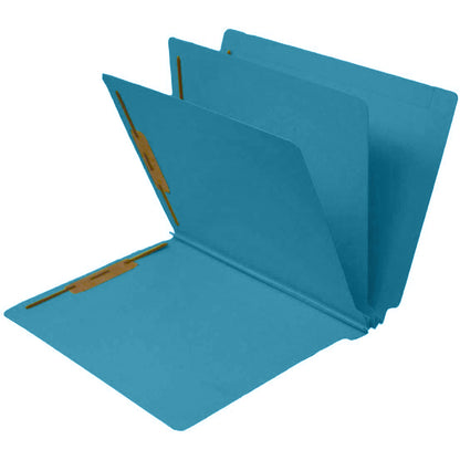 14 Pt Color Folders, 3" Expansion, Full Cut End Tab, Letter Size, 2 Dividers (Box of 15)