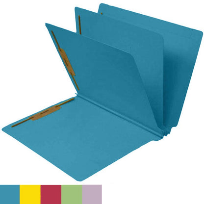 14 Pt Color Folders, 3" Expansion, Full Cut End Tab, Letter Size, 2 Dividers (Box of 15)