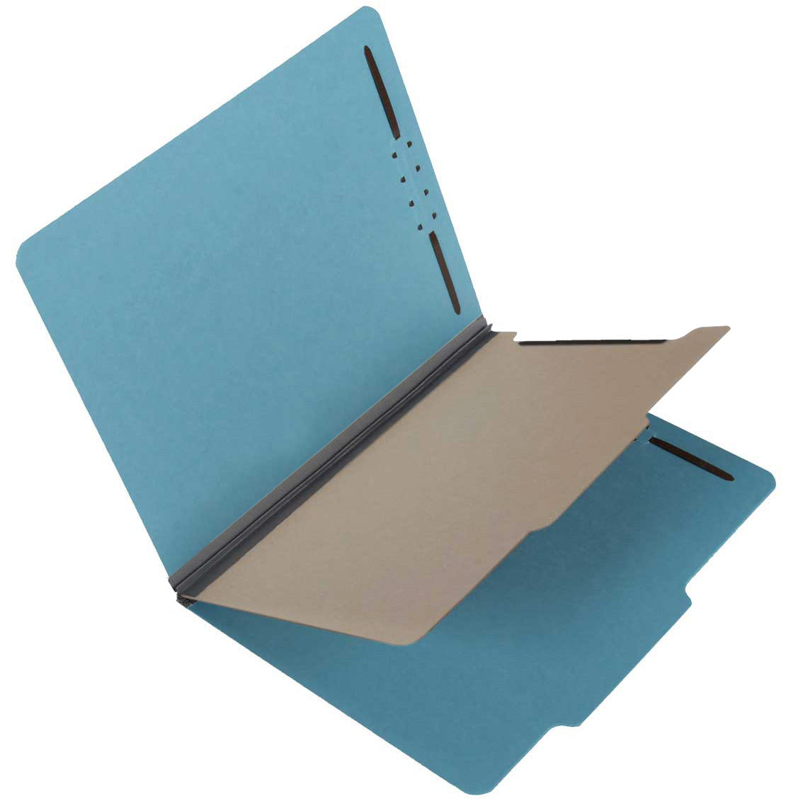 S60953 25 Pt Pressboard Classification Folders, 2/5 Cut ROC Top Tab, Letter Size, 1 Divider, Blue (Box of 20)