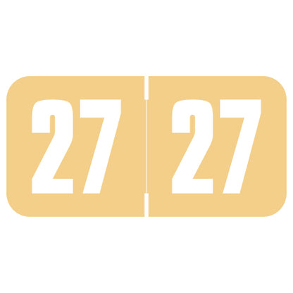 Safeguard Year 27 Labels, 3/4" X 1-1/2" Laminated- Roll of 500