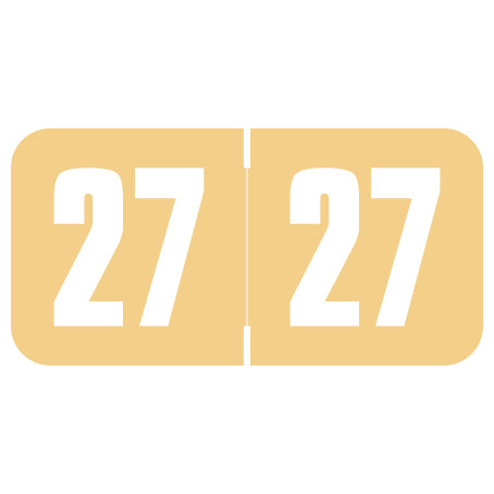 Safeguard Year 27 Labels, 3/4" X 1-1/2" Laminated- Roll of 500