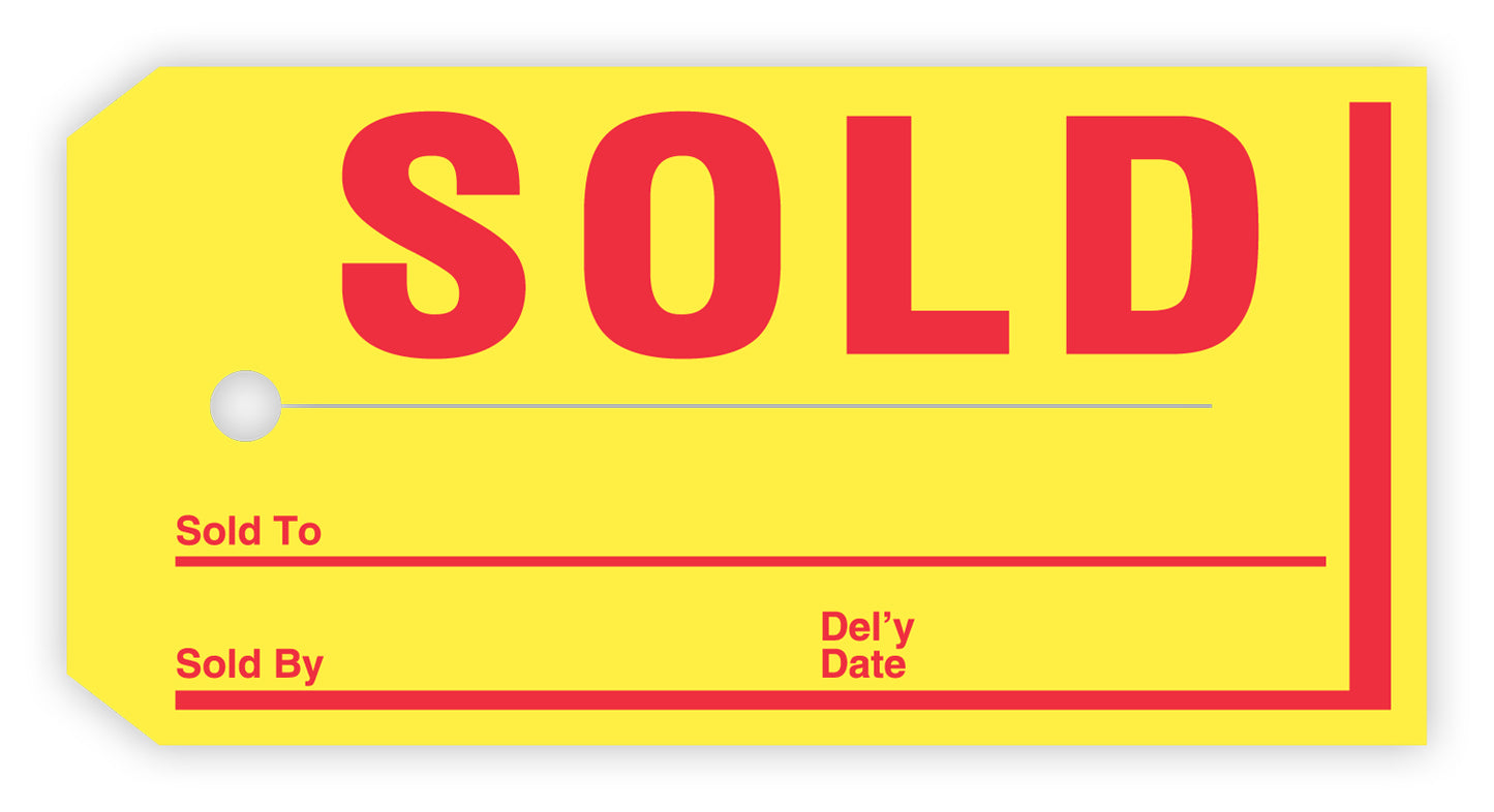 Sold/Hold Tags - Standard Size (Pack of 250)