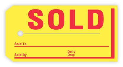 Sold/Hold Tags - Standard Size (Pack of 250)