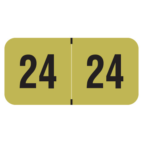 Smead ETYJ Year 24 Labels, 3/4" X 1-1/2" Laminated- Roll of 500