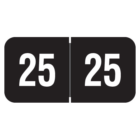 Smead ETYJ Year 25 Labels, 3/4" X 1-1/2" Laminated- Roll of 500