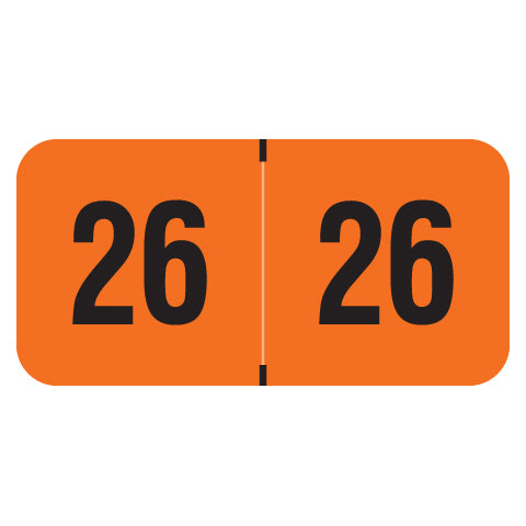 Smead ETYJ Year 26 Labels, 3/4" X 1-1/2" Laminated- Roll of 500