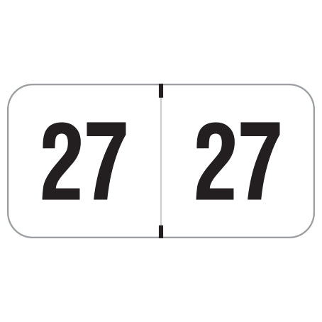 Smead ETYJ Year 27 Labels, 3/4" X 1-1/2" Laminated- Roll of 500