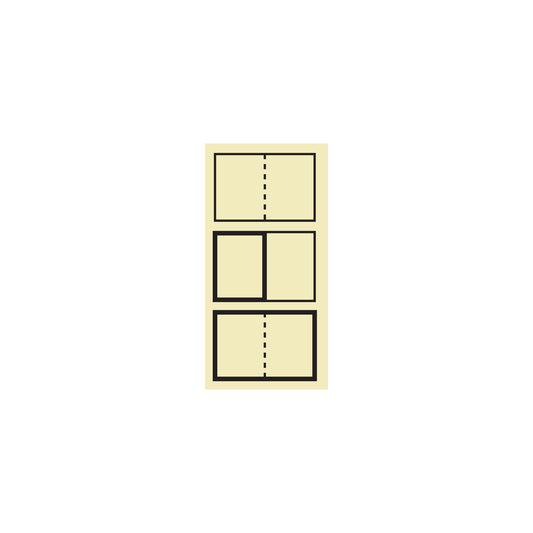 Cover Up Labels- 6 Block Vertical Manila 1-1/2" X 3"- Roll of 500