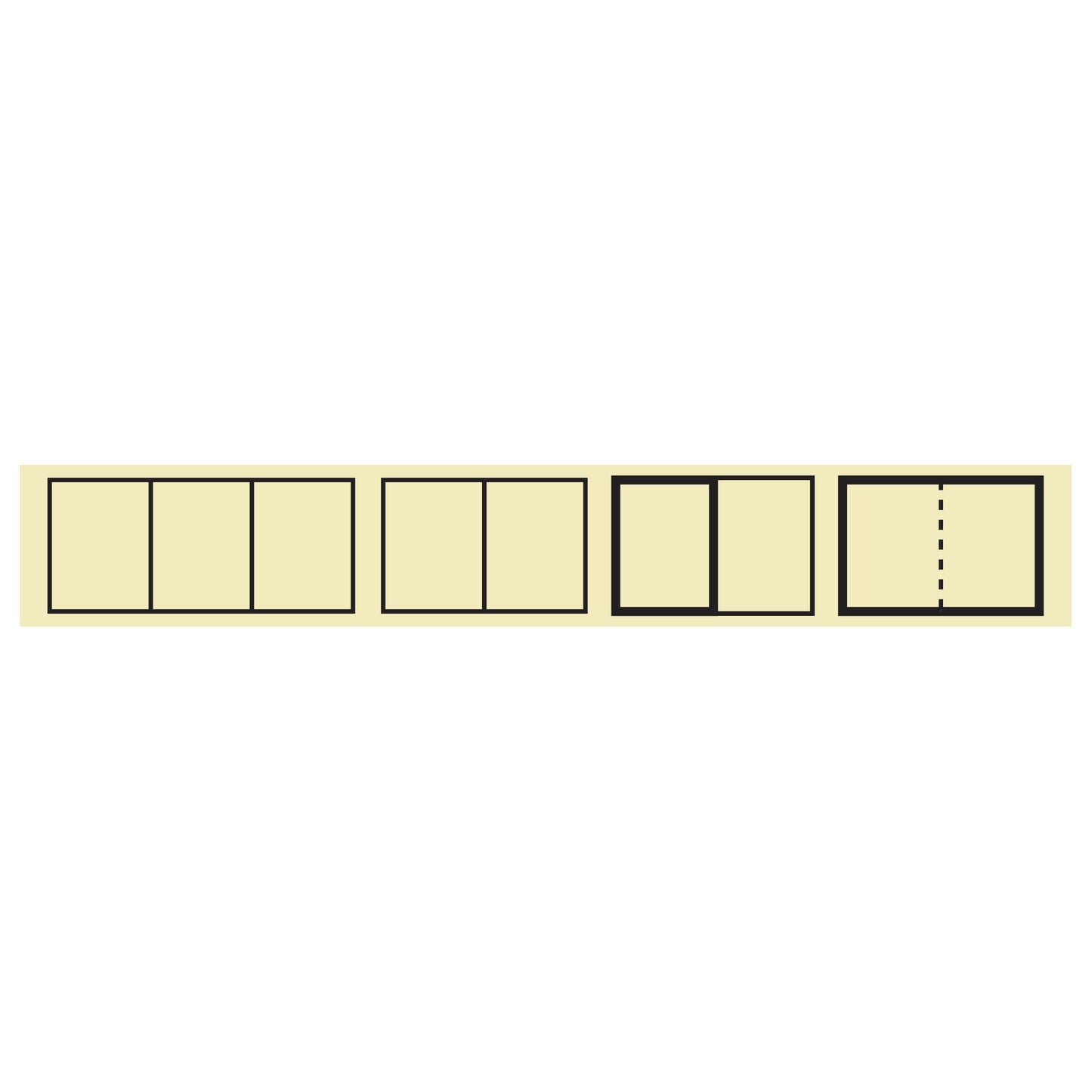 Cover Up Labels- 9 Block Manila 1" X 6-1/2"-Roll of 500