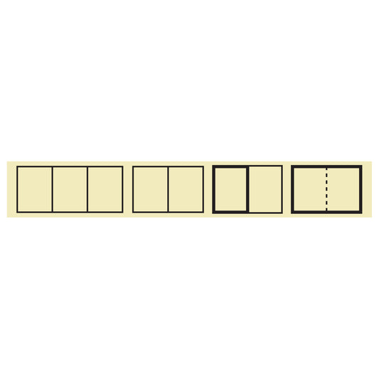 Cover Up Labels- 9 Block Manila 1" X 6-1/2"-Roll of 500