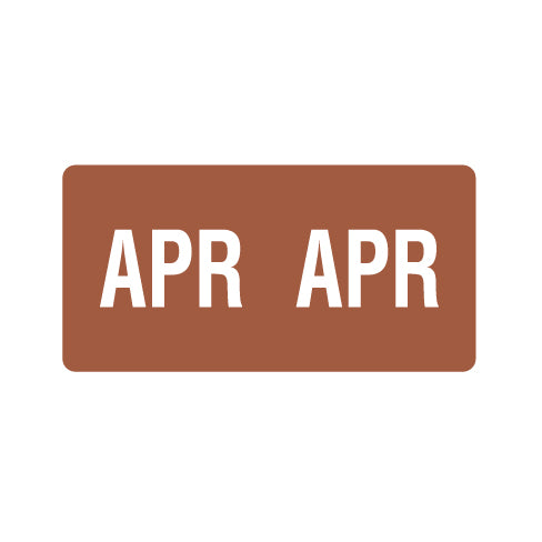 Smead ETS APRIL Month Labels 1/2" X 1" Laminated - Pack of 250