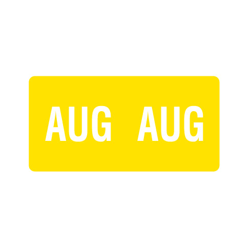 Smead ETS AUGUST Month Labels 1/2" X 1" Laminated - Pack of 250