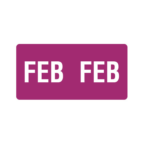 Smead ETS FEBRUARY Month Labels 1/2" X 1" Laminated - Pack of 250