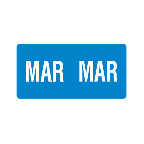 Smead ETS MARCH Month Labels 1/2" X 1" Laminated - Pack of 250