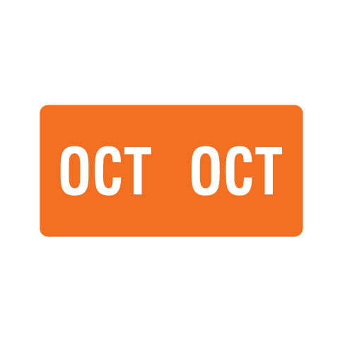Smead ETS OCTOBER Month Labels 1/2" X 1" Laminated - Pack of 250