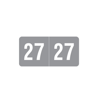 Smead ETS Year 27 Labels, 1/2" X 1" Laminated- Pack of 250