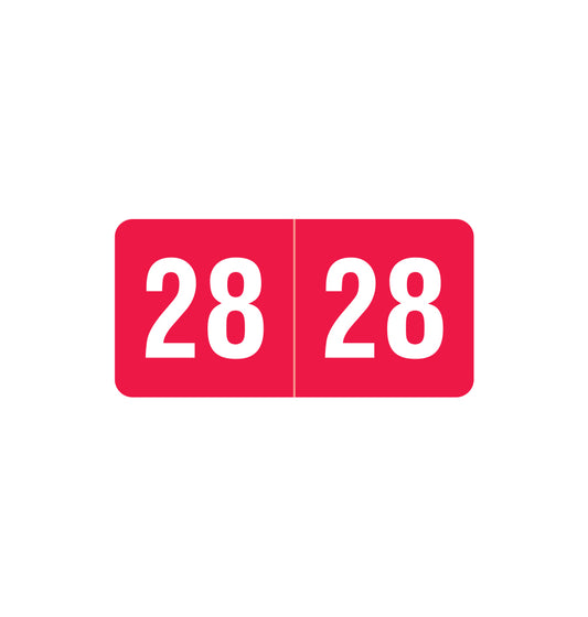 Smead Year 28 Labels, 1/2" X 1" Laminated- Roll of 500